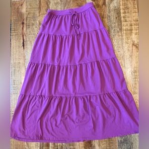 American Eagle Purple Tie Waist Maxi Skirt Size Small